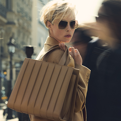 Silk crepe de chine dress, brown | Max Mara